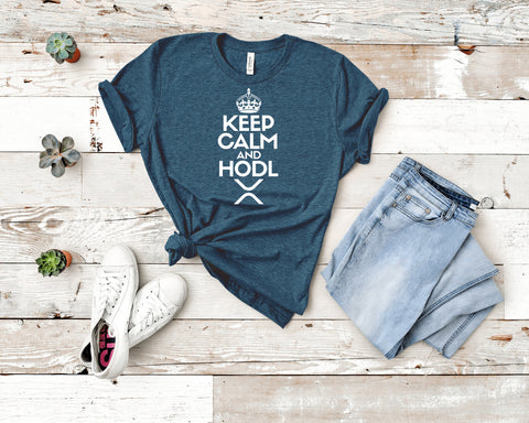 Image of Keep Calm And HODL XRP Unisex Tee