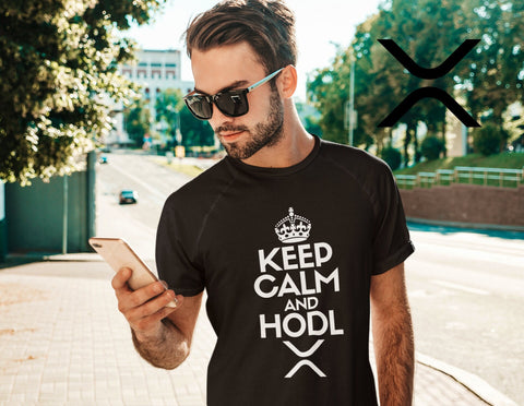 Image of Keep Calm And HODL XRP Unisex Tee