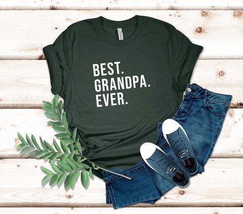 Image of Best Grandpa Ever T-Shirt for Fathers Day - Gift for Granddad from Granddaughter