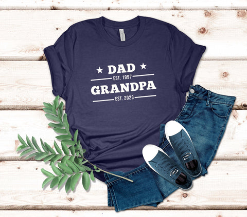 Image of Grandpa Announcement Shirt - Newborn and Granddad Tee for Baby Reveal