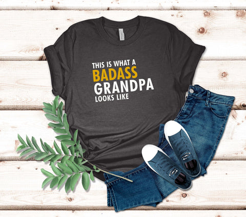 Image of Badass Grandpa T-Shirt - Celebrate Their Awesomeness with Style and Sentiment - Grandpa Gift