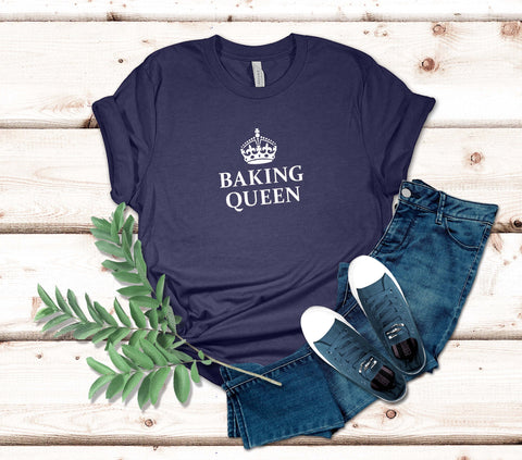 Image of Baking Queen T-Shirt for Lovers - Baking Gift Idea for Kitchen Enthusiasts