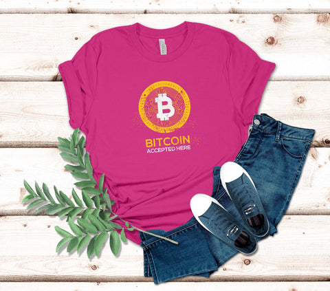 Image of Bitcoin T-Shirt - Unique Design Short Sleeve Tee for Crypto Enthusiasts