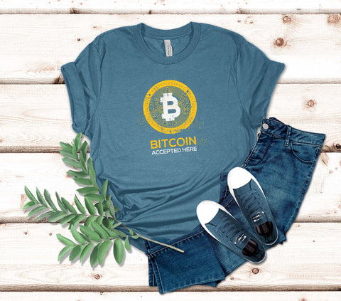 Image of Bitcoin T-Shirt - Unique Design Short Sleeve Tee for Crypto Enthusiasts