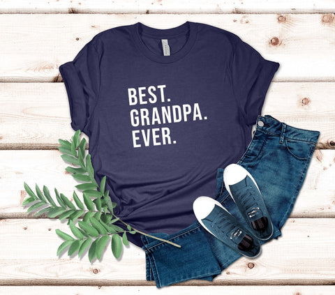 Image of Best Grandpa Ever T-Shirt for Fathers Day - Gift for Granddad from Granddaughter