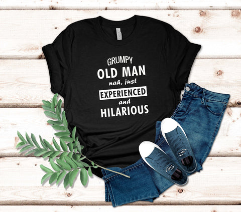 Image of Grumpy Grandpa T-Shirt - Fathers Day Birthday Gift for Him from Granddaughter