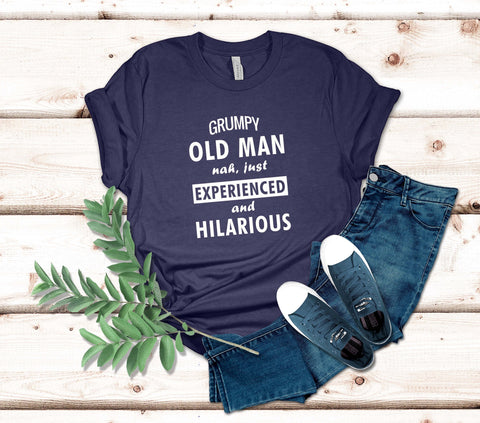 Image of Grumpy Grandpa T-Shirt - Fathers Day Birthday Gift for Him from Granddaughter
