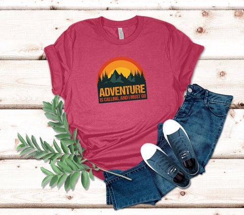 Image of Adventure Is Calling And I Must Go | Adult Unisex Tee
