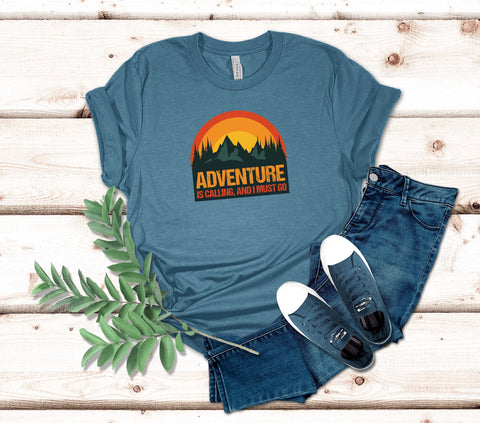 Image of Adventure Is Calling And I Must Go | Adult Unisex Tee