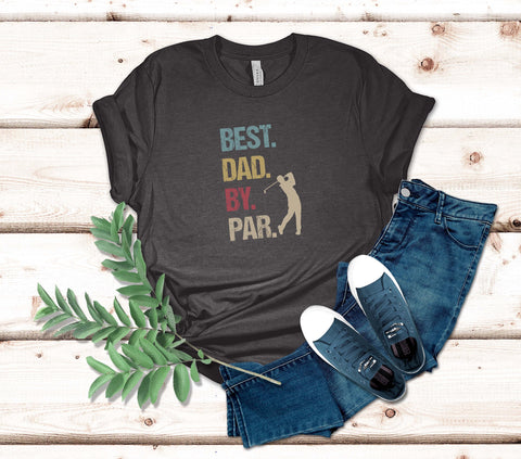 Image of Best Dad by Par T-Shirt | Golf Dad T-Shirt