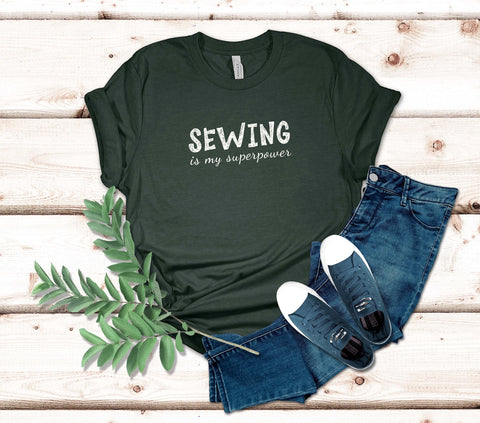 Image of Sewing Is My Superpower T-Shirt | Sewing T-Shirt