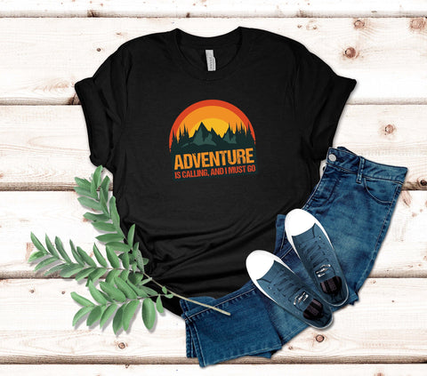 Image of Adventure Is Calling And I Must Go | Adult Unisex Tee