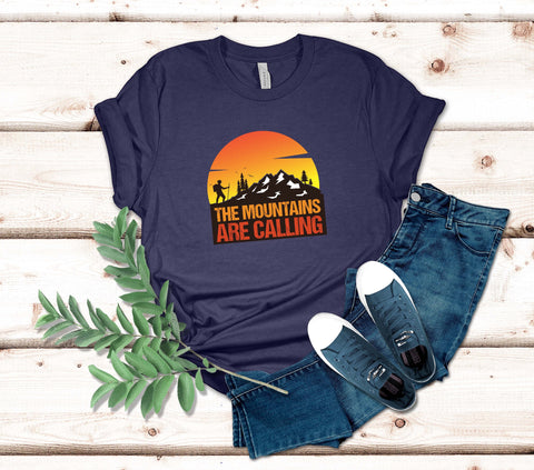 Image of The Mountains Are Calling T-Shirt | Camping Gift