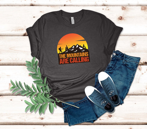 Image of The Mountains Are Calling T-Shirt | Camping Gift