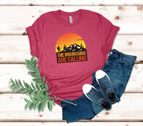 Image of The Mountains Are Calling T-Shirt | Camping Gift