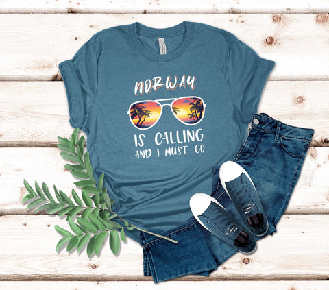 Image of Norway Is Calling and I Must Go T-Shirt | Norwegian Gifts