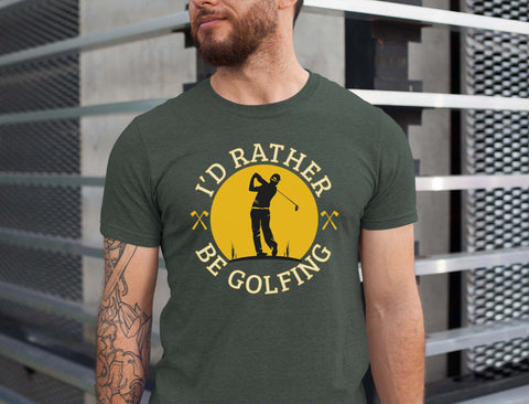 Image of I'd Rather Be Golfing T-Shirt | Golf Lover Tee