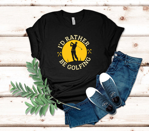 Image of I'd Rather Be Golfing T-Shirt | Golf Lover Tee