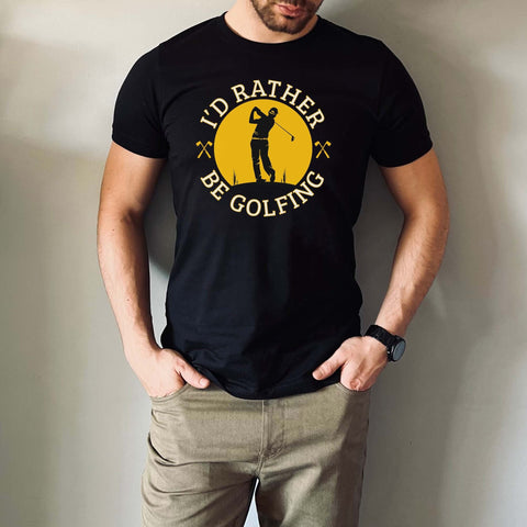 Image of I'd Rather Be Golfing T-Shirt | Golf Lover Tee
