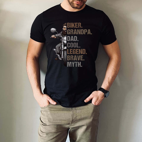 Image of Funny Biker Shirt for Grandpa - Cool Fathers Day or Birthday Gift