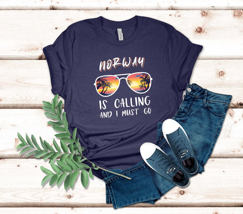 Image of Norway Is Calling and I Must Go T-Shirt | Norwegian Gifts