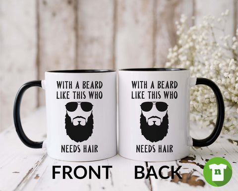 Image of Beard Mug for Men - Funny Gift for Bearded Guys - Fathers Day
