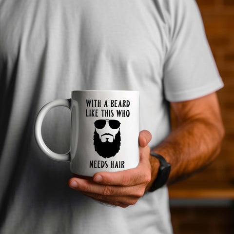 Image of Beard Mug for Men - Funny Gift for Bearded Guys - Fathers Day