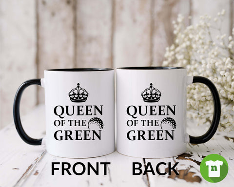 Image of Queen of the Green Golf Coffee Mug for Golf Lovers - Funny Gift for Women