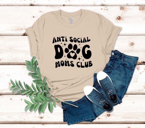 Image of Anti Social Dog Mom Shirt - Mothers Day Gift for Her