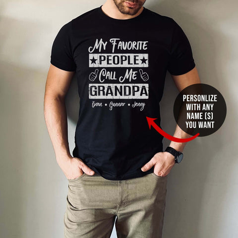 Image of Favorite Grandpa Shirt - Unisex Tee for Grandads - Grandpa Gift from Grandkids