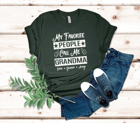 Image of Grandma Shirt - My Favorite People Call Me Grandma - Unisex Tee - Grandparent Gifts