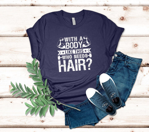 Image of Bald Men Tshirt - Funny Fitness Gift for Fathers Day