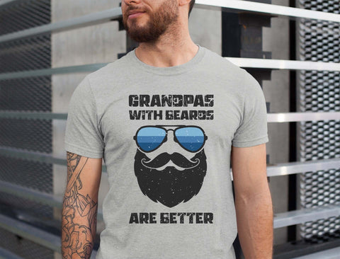 Image of Funny Bearded Grandpa Shirt - Fathers Day Gift for Pops