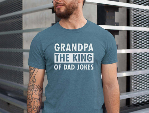 Image of Grandpa Jokes T-Shirt - Funny Granddad Fathers Day Gift for Him or Papa - New Grandparents Tee
