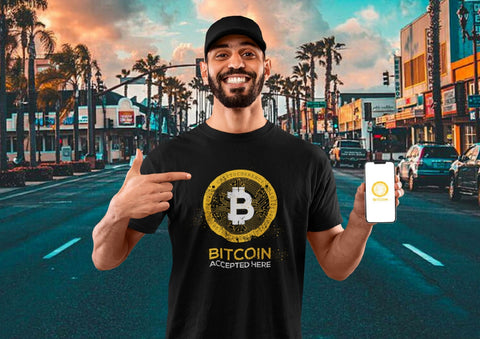 Image of Bitcoin T-Shirt - Unique Design Short Sleeve Tee for Crypto Enthusiasts