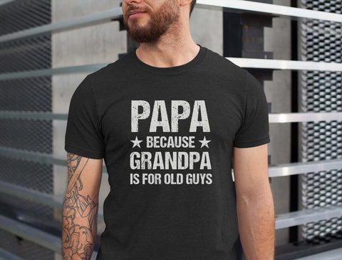 Image of Grandpa Papa T-Shirt - Fathers Day Birthday Gift from Granddaughter