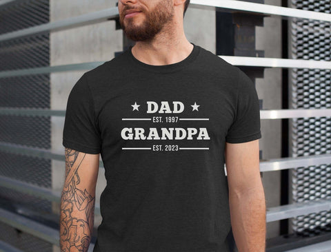 Image of Grandpa Announcement Shirt - Newborn and Granddad Tee for Baby Reveal