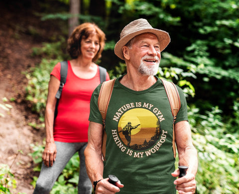 Image of Nature Is My Gym Hiking Is My Workout T-Shirt