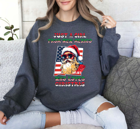 Image of Christmas Sweatshirt New Mexico Xmas Pullovers USA