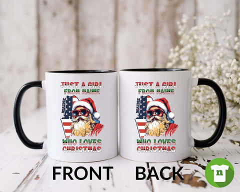 Image of Christmas Santa Mug - Vintage Maine Holiday Xmas Gift Idea