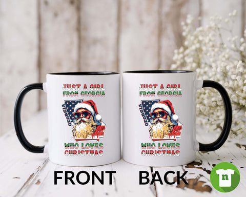 Image of Georgia Christmas Mug | Santa Claus Xmas Mug