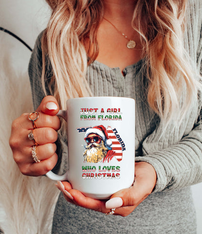 Image of Florida Christmas Mug | Merry Christmas Coffee Mug