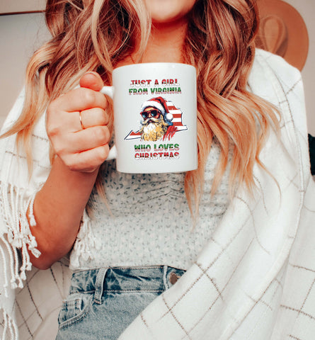 Image of Christmas Mug - Holiday Xmas Gifts - Santa Claus Design - USA Made