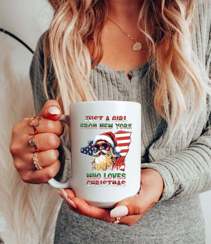 Image of Santa Claus Xmas Mug | New York Christmas Mug