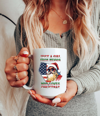 Image of Vintage Santa Claus Mug - Festive Nevada Christmas Holiday Gift Idea
