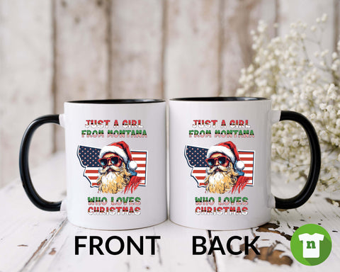 Image of USA Montana Christmas Santa Claus Mug - Funny Xmas Gift Idea