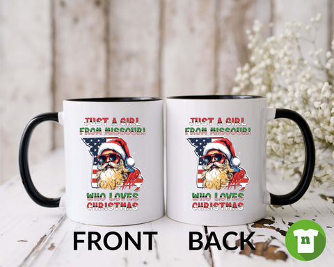 Image of Vintage Santa Christmas Coffee Mug - Missouri Xmas Holiday Theme