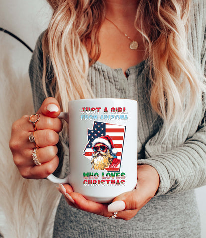 Image of Arizona Christmas Mug | Santa Claus Xmas
