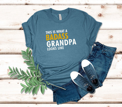 Image of Badass Grandpa T-Shirt - Celebrate Their Awesomeness with Style and Sentiment - Grandpa Gift