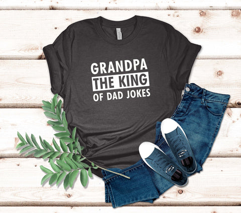 Image of Grandpa Jokes T-Shirt - Funny Granddad Fathers Day Gift for Him or Papa - New Grandparents Tee